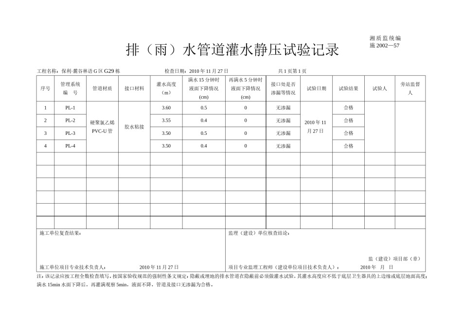 排水管道灌水静压试验_第1页